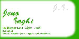 jeno vaghi business card
